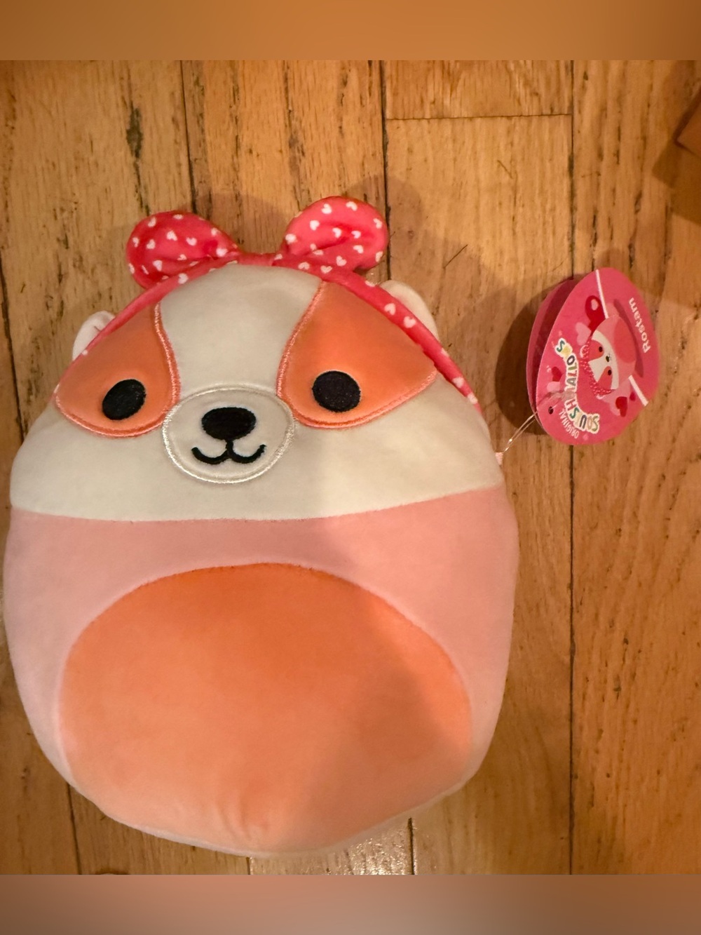 Squishmallows-“Rostam” Pink & Orange Plush Toy - Cute Animal Softie NWT!
